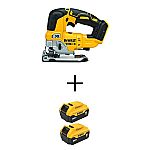 DEWALT 20V MAX Li-Ion Cordless Barrel Grip Jigsaw with (2) 5.0Ah Battery $199 and more