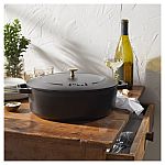 Staub Cast Iron 6 qt, French oven, basil - Visual Imperfections $120