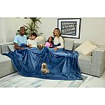 70"x100" Muk Luks Soft Extra Large Family Throw Blanket w/ Pockets for Feet $9.98