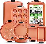 NutriChef 8 Piece Baking Pans Set $24.49