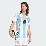 adidas Men's Argentina 24 Messi Home Jersey (White/Blue Burst) $36.40