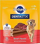 32-Count Pedigree DENTASTIX Treats for Large Dogs (Beef)) $5.80