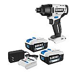 HART 20-Volt 2-Pack 4Ah and Charger Starter Kit and Impact Driver Bundle $56