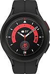 Samsung - Galaxy Watch5 Pro Titanium Smartwatch 45mm BT - Black - Open Box from $30 (YMMV)