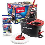 O-Cedar EasyWring Microfiber Spin Mop & Bucket Floor Cleaning System + 2 Refills $37.96