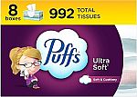 24 pack 124-Ct Puffs Ultra Soft Non-Lotion Facial Tissue + $10 Amazon Credit $38.45