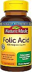 250 Count Nature Made Folic Acid 400 mcg Tablets $2.20