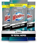 75 Count Windex Electronics Wipes $9.60