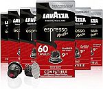 60-Count Lavazza Espresso Classico Medium Roast Nespresso Compatible Coffee Capsules $13.81