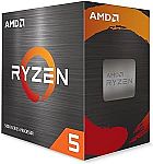 AMD Ryzen 5 5500 6-Core, 12-Thread Unlocked Desktop Processor with Wraith Stealth Cooler $90