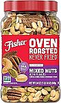 24oz Fisher Roasted Mixed Nuts (Peanuts, Almonds, Cashews, Pistachios, Pecans) $8.90