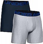 2-Pack Under Armour Men's Tech 6-inch Boxerjock $12.99