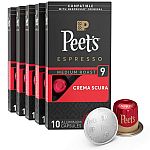 50-Ct Peet's Coffee Medium Roast Espresso Nespresso Capsules $19.16