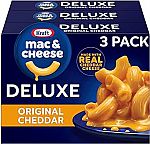 3-Pack 14-Oz Kraft Deluxe Original Cheddar Macaroni & Cheese Dinner $5.40