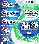 5-Pack Crest Complete Advanced Flavoride toothpaste 8.2 Oz $12