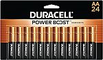 24-Ct Duracell Coppertop AA Batteries with Power Boost Ingredients $13