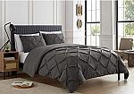 Sweet Home Collection 3 Piece Duvet Pintuck Duvet Set, Queen $14.99