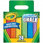 24-Count Crayola Washable Sidewalk Chalk (Assorted Colors) $1.98