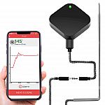 NutriChef Upgraded Stainless Smart Bluetooth BBQ Thermometer $5.81