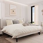 Willa Arlo Interiors Candler Upholstered Platform Bed $180 and more