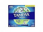 100-Ct Tampax Pearl Tampons Super Absorbency $6.98 and more