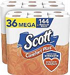 36 Mega Rolls of Scott ComfortPlus Toilet Paper $25.62