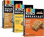 36 Bars KIND Breakfast Bars, Variety Pack $12.74 and more