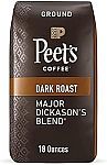 18-Oz Peet's Coffee Dark Roast Ground Coffee $8.39