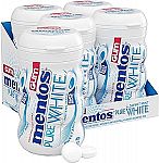 4-pack Mentos Pure White Sugar-Free Chewing Gum with Xylitol 50 pc $7