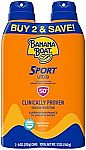 2-Ct 6oz Banana Boat Sport Ultra SPF 50 Sunscreen Spray $8.39