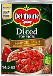 14.5 Ounce Del Monte Canned Diced Tomatoes Zesty Chili Style $0.78