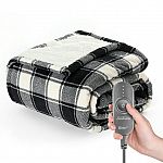 Sunbeam Microplush Sherpa Electric Heated Throw Blanket $13