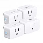 Tapo Mini Smart Wi-Fi Plug 4 Pack, Matter Certified $19.97