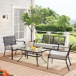 4-Piece Mainstays Alexandra Square Outdoor Patio Conversation Set $174