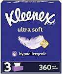 3-Pack 120-Count Kleenex 3-Layer Facial Tissues $3.59