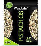 48oz Wonderful Pistachios, Roasted & Salted $12.33
