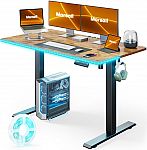Marsail Electric 48" * 24" Adjustable Height Standing Desk with LED Lights $99.90