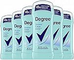 6-pack 2.6 oz Degree Original Antiperspirant Deodorant for Women $8.98 and more