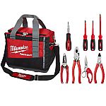 Milwaukee 15 in. PACKOUT Tool Bag & Electrician Hand Tool Set (9-Piece) $99