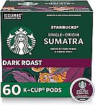 60-Ct Starbucks K-Cup Coffee Pods $23