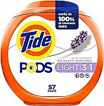 Tide PODS Light Laundry Detergent Pacs, 57 Count $9.86