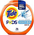 76-Ct Tide PODS Light Laundry Detergent Pacs (4 for $43)