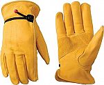 Wells Lamont Men's Cowhide Leather Work Gloves (Large) $11.77