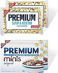 Premium Crackers 2-Pack 11-Oz Mini Saltines + 2-Pack 9-Oz Soup & Oyster Crackers $6.36