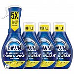 Dawn Platinum Powerwash Dish Spray 16 oz, 1 Starter Kit + 3 Refills $14.13