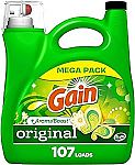 154 oz Gain + Aroma Boost Liquid Laundry Detergent $11.78 + $1.90 Credit and more