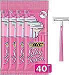 40 Count BIC Silky Touch Women's Disposable Razors $5.97