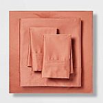 Threshold Full 400 Thread Count Solid Performance Sheet Set $10 and more