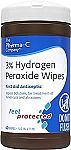 40-Count Pharma-C 3% Hydrogen Peroxide Wipes (Skin Safe Antiseptic Wound Cleaner) $5