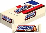 24-pack SNICKERS Candy Almond Milk Chocolate Bars Bulk Pack, 1.76 oz Bars $22